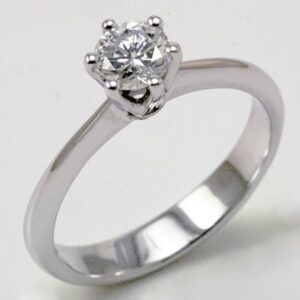 Solitaire ring with brilliant cut diamond ct. 0.44 GIA certified