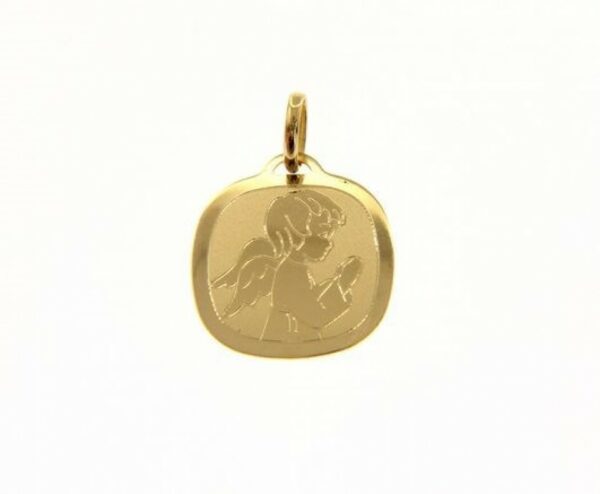 Yellow gold angel weight 0.96 g.