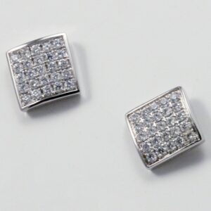 WHITE GOLD EARRINGS WITH BRILLIANT CUT DIAMONDS CT. 0.34:XNUMX