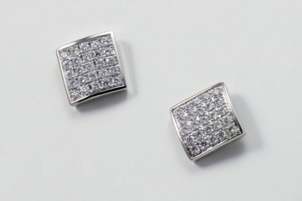 WHITE GOLD EARRINGS WITH BRILLIANT CUT DIAMONDS CT. 0.34:XNUMX