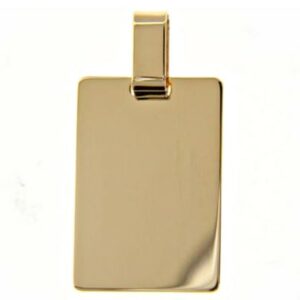 Rectangular yellow gold medal weight 3.40 g