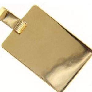 Rectangular yellow gold medal weight 5 g