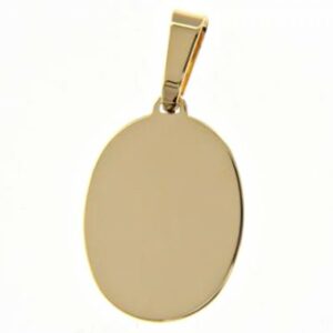 Oval yellow gold medal weight 3 g