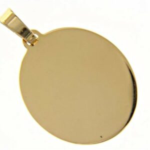 Oval yellow gold medal weight 4.50 g