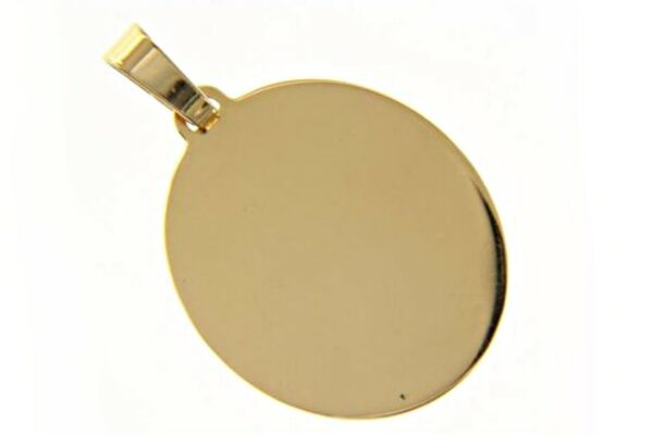 Oval yellow gold medal weight 4.50 g