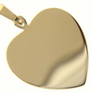 Heart medal in yellow gold weight 5 g