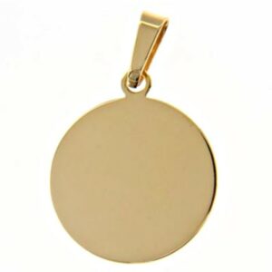 Round medal in yellow gold weight 2.90 g