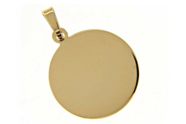 Round medal in yellow gold weight 4 g