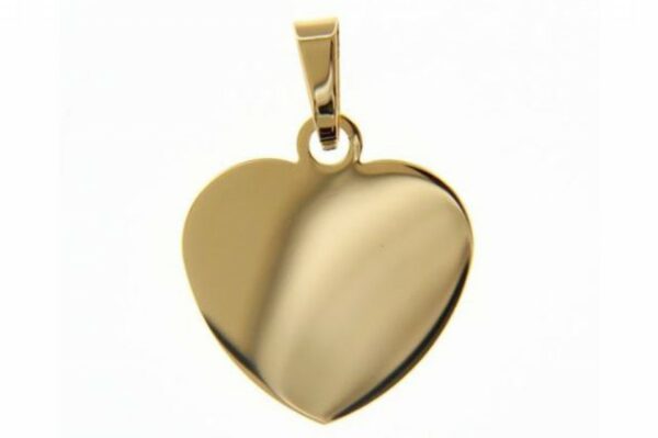 Heart medal in yellow gold weight 2.85 g