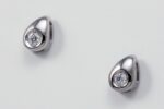 White gold earrings with brilliant cut diamonds ct. 0.06:XNUMX