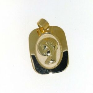 Madonna in yellow gold weight 1.20 g.