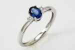 Sapphire ring ct. 0.50 and diamonds ct. 0.04:XNUMX