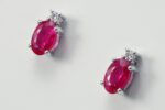 Earrings with rubies of ct. 1.00 and diamonds ct. 0.04:XNUMX