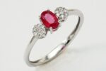 Ruby ring ct. 0.50 and diamonds ct. 0.10:XNUMX