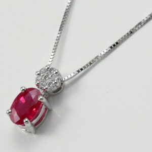 Choker with ruby ​​ct. 0.50 and diamonds ct. 0.05:XNUMX