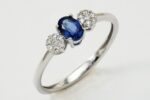 Sapphire ring ct. 0.50 and 0.10 diamonds
