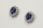Earrings with sapphires ct. 1.06 and diamonds ct. 0.40:XNUMX