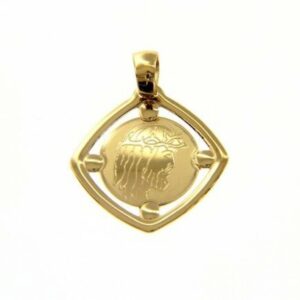 Ges in yellow gold weight 1.20 g.