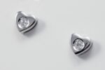 White gold earrings with brilliant cut diamonds ct. 0.06:XNUMX