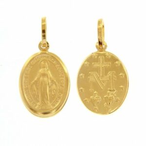 Miraculous Madonna in yellow gold weight 1.30 g