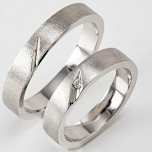 Pair of Polello 1997 wedding rings