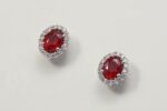 Earrings with rubies ct. 0.90 and diamonds ct. 0.19:XNUMX