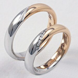 Pair of Polello 2145 wedding rings