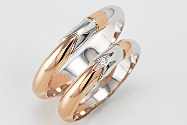 Pair of Polello 2322 wedding rings