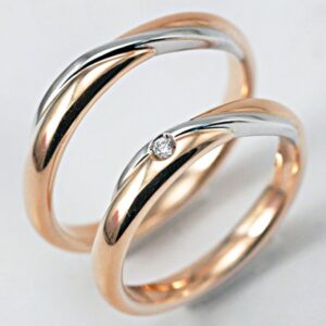 Pair of Polello 2331 wedding rings