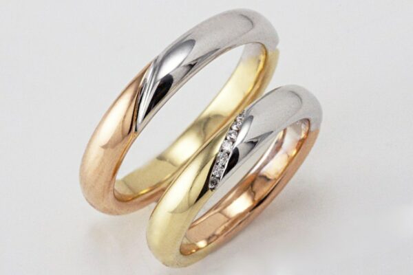 Pair of Polello 2334 wedding rings