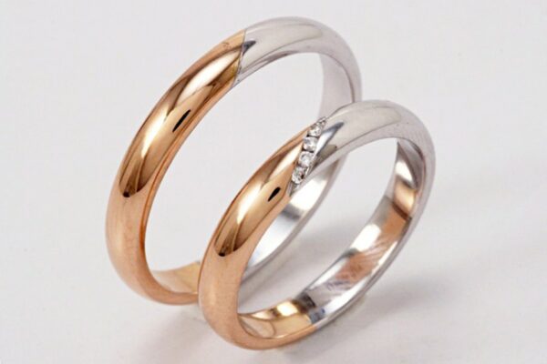Pair of Polello 2337 wedding rings