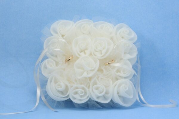 TULLE ROSE WEDDING CUSHION