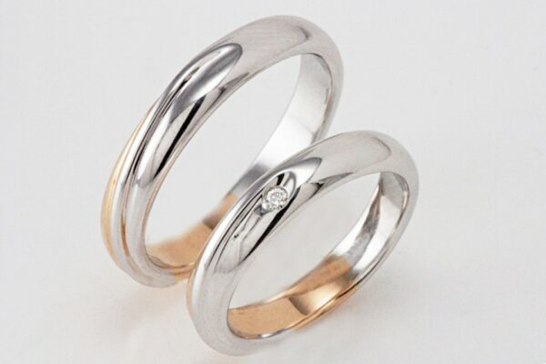 Pair of Polello 2416 wedding rings