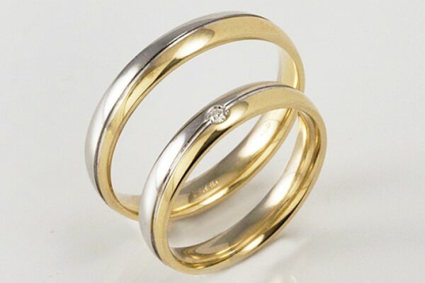 Pair of Polello 2448 wedding rings