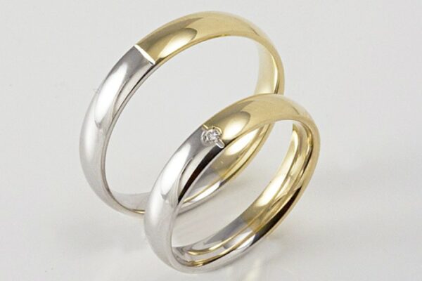 Pair of Polello 2450 wedding rings