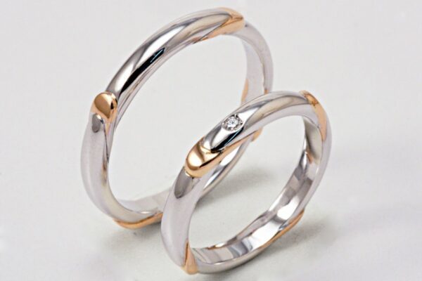 Pair of Polello 2504 wedding rings