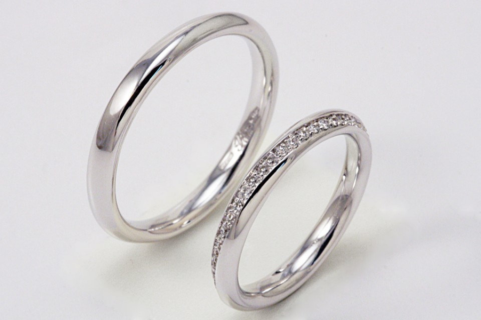 Pair of Polello 2615 wedding rings