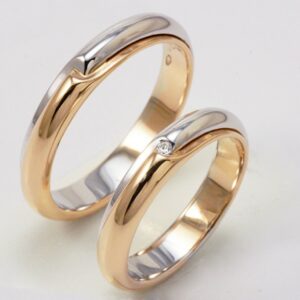 Pair of Polello 2616 wedding rings