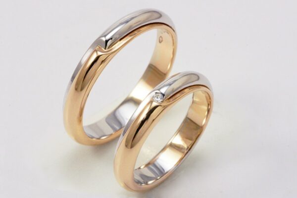 Pair of Polello 2616 wedding rings