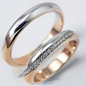 Pair of Polello 2694 wedding rings