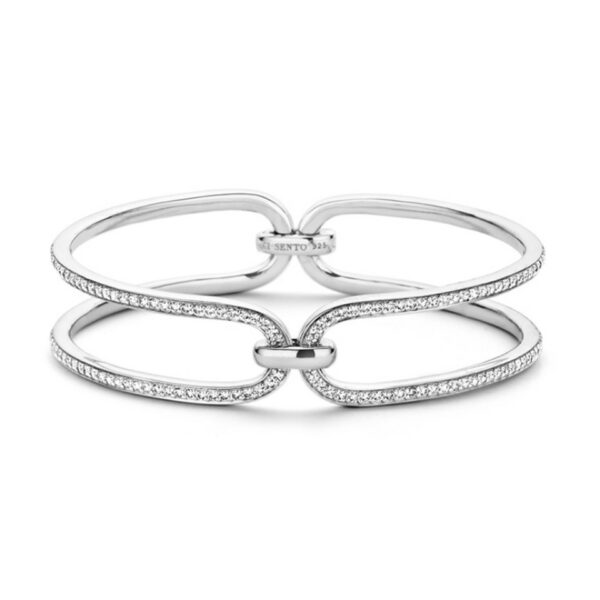 BRACCIALE TI SENTO MILANO IN ARGENTO E ZIRCONI