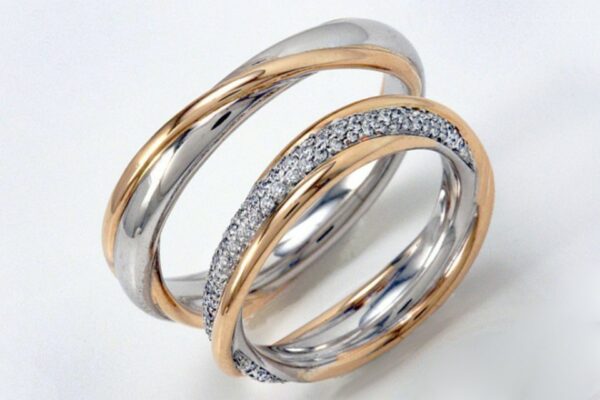 Pair of Polello 2890 wedding rings