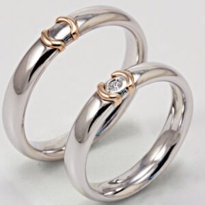 Pair of Polello 2891 wedding rings