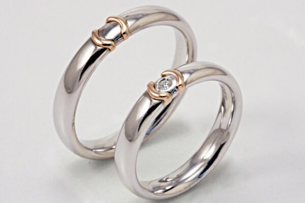 Pair of Polello 2891 wedding rings