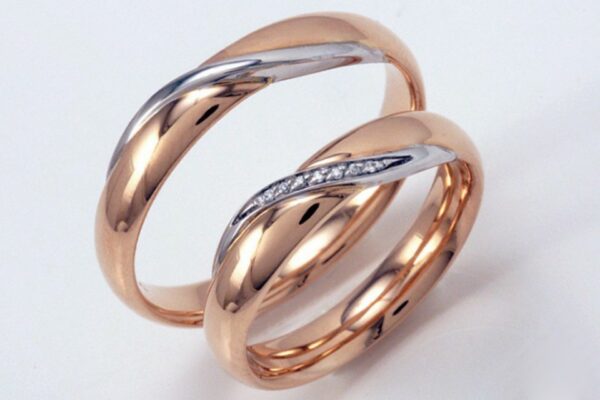 Pair of Polello 2892 wedding rings