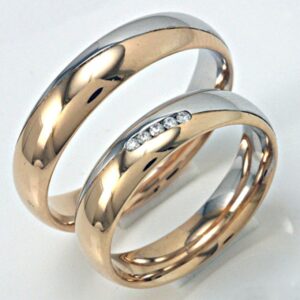 Pair of Polello 2893 wedding rings