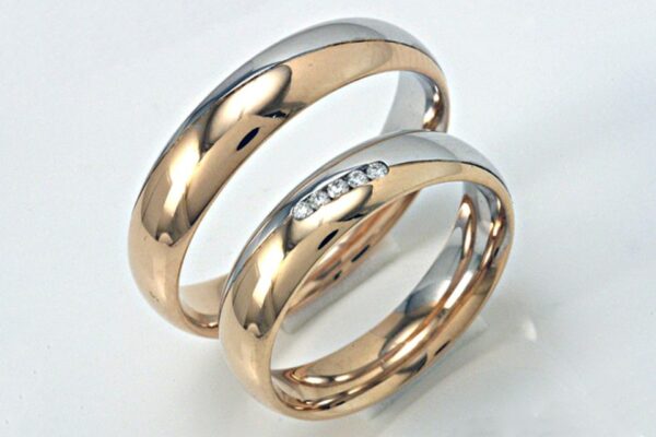 Pair of Polello 2893 wedding rings