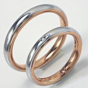 Pair of Polello 2894 wedding rings