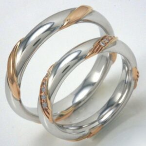 Pair of Polello 2895 wedding rings