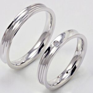 Pair of Polello 2983 wedding rings